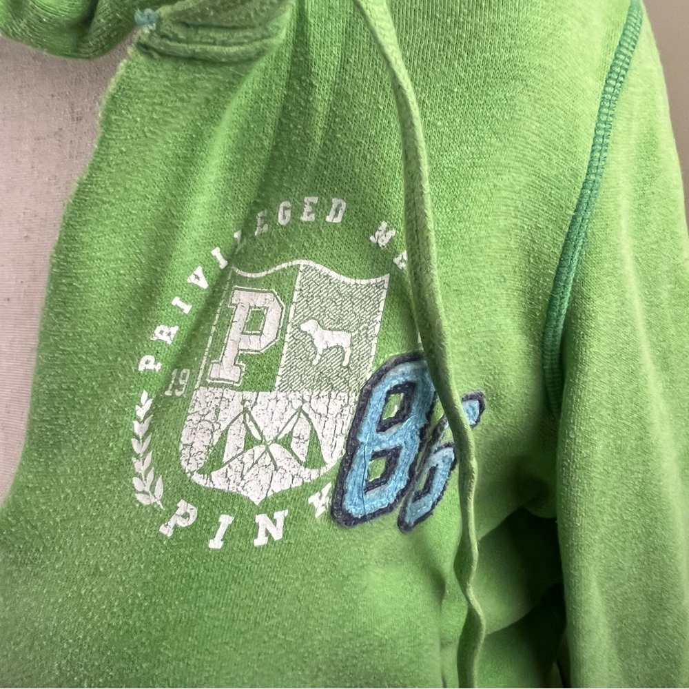 Vintage Y2K Lime Green Pink By Victoria’s Secret Hoodie Size Medium - Picture 2 of 7